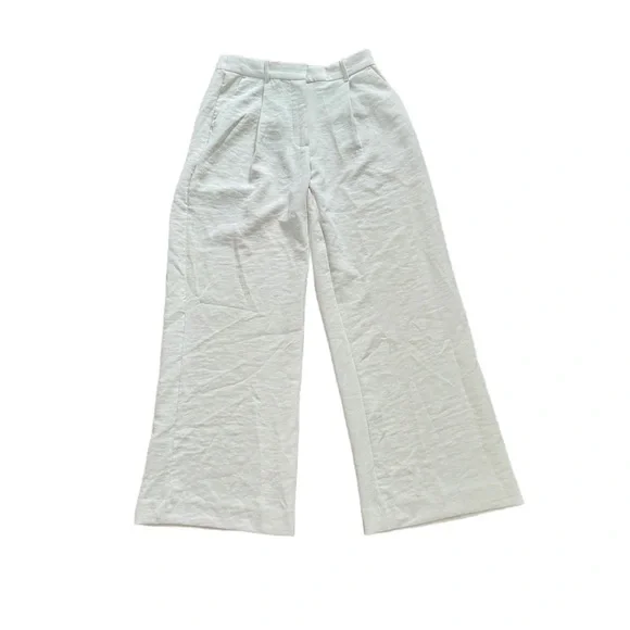 Abercrombie Cream High Rise Wide Leg Crepette Pant- Size 28 - Picture 4 of 12